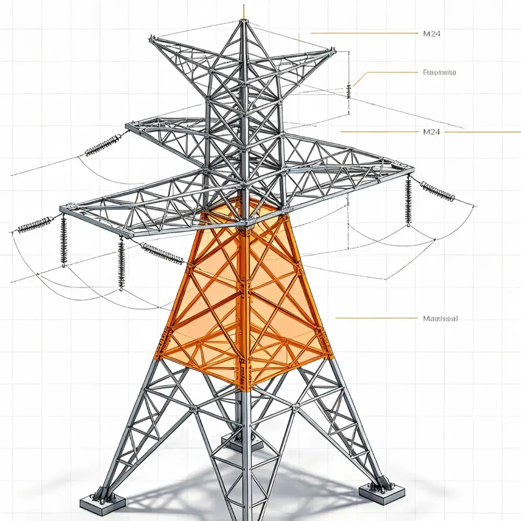 Materialanalyse av Power Steel Towers